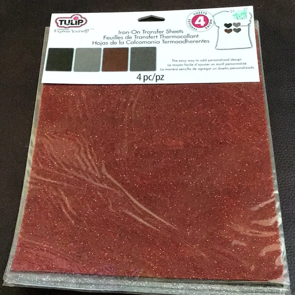 TULIP FASHION GLITTER Iron-On Transfer Sheet – Twilight - 4pc